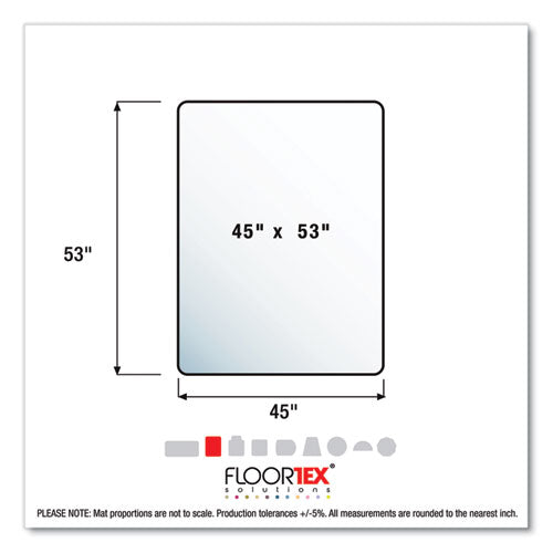 Cleartex Advantagemat Phthalate Free Pvc Chair Mat For Low Pile Carpet, 53 X 45, Clear