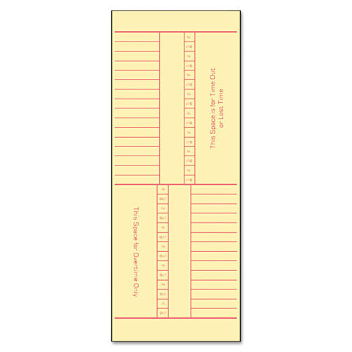 Time Clock Cards, Replacement For M-33, One Side, 3.5 X 9, 500/box