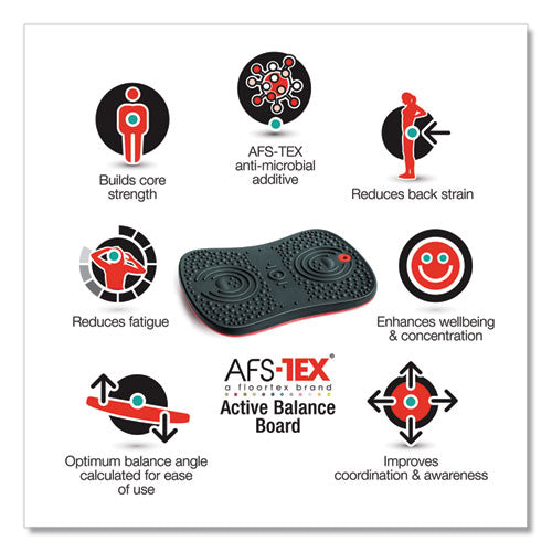 Afs-tex Active Balance Board, 14w X 20d X 2.5h, Black