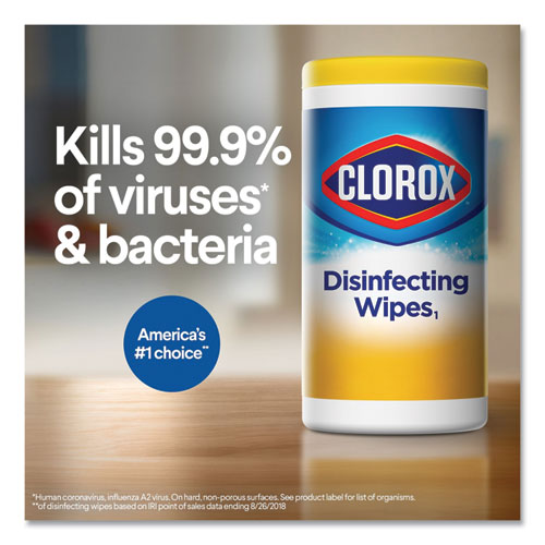 Disinfecting Wipes, 7 X 8, Crisp Lemon, 35/canister