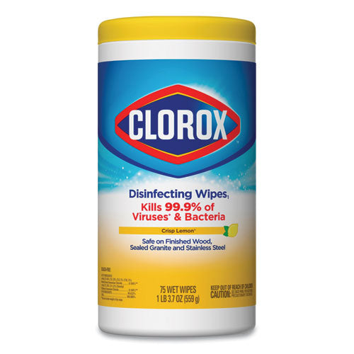 Disinfecting Wipes, 7 X 8, Crisp Lemon, 35/canister