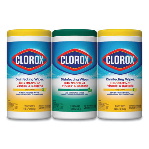 Disinfecting Wipes, 7 X 8, Crisp Lemon, 35/canister