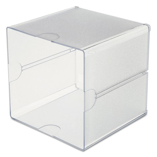 Stackable Cube Organizer, 1 Compartment, 6 X 6 X 6, Plastic, Clear