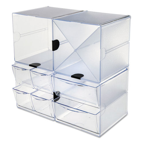 Stackable Cube Organizer, 1 Compartment, 6 X 6 X 6, Plastic, Clear