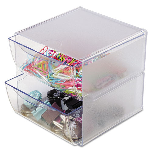 Stackable Cube Organizer, 1 Compartment, 6 X 6 X 6, Plastic, Clear