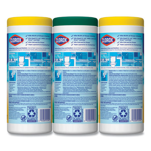 Disinfecting Wipes, 1-ply, 7 X 8, Fresh Scent/citrus Blend, White, 35/canister, 3 Canisters/pack