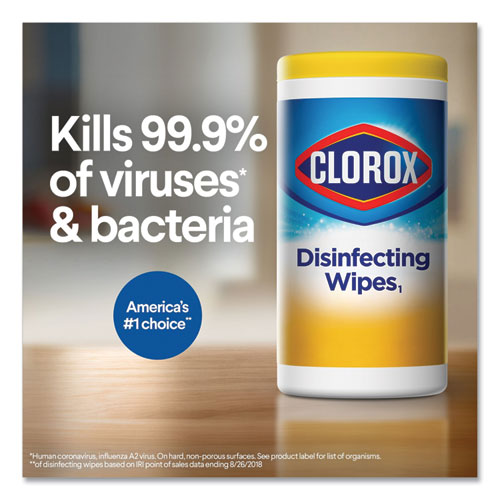 Disinfecting Wipes, 1-ply, 7 X 8, Fresh Scent/citrus Blend, White, 35/canister, 3 Canisters/pack