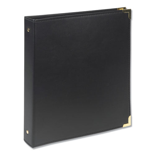 Classic Vinyl Business Card Binder, Holds 200 2 X 2.5 Cards, 10.25 X 11.13, Ebony