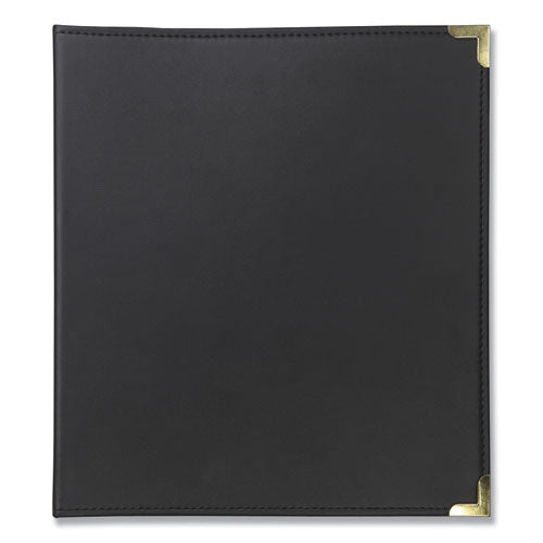 Classic Vinyl Business Card Binder, Holds 200 2 X 2.5 Cards, 10.25 X 11.13, Ebony