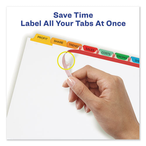 Print And Apply Index Maker Clear Label Dividers, 8-tab, Color Tabs, 11 X 8.5, White, Traditional Color Tabs, 1 Set