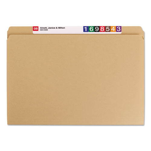 Heavyweight Kraft File Folder, Straight Tabs, Legal Size, 0.75" Expansion, 11-pt Kraft, Brown, 100/box