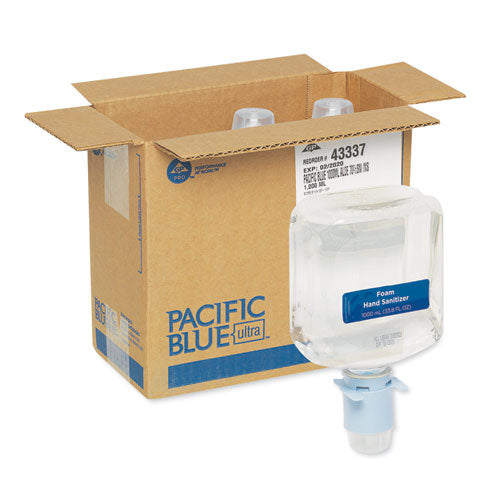 Pacific Blue Ultra Automated Sanitizer Dispenser Refill Foam Hand Sanitizer, 1,000 Ml Bottle, Fragrance-free, 3/carton