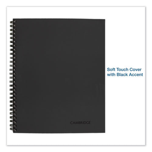 Wirebound Business Notebook, 1-subject, Wide/legal Rule, Black Linen Cover, (80) 9.5 X 6.63 Sheets