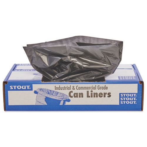 Total Recycled Content Plastic Trash Bags, 56 Gal, 1.5 Mil, 43" X 49", Brown/black, 100/carton