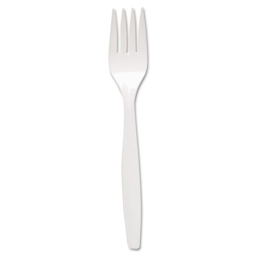 Regal Mediumweight Cutlery, Full-size, Teaspoon, White, 1000/carton