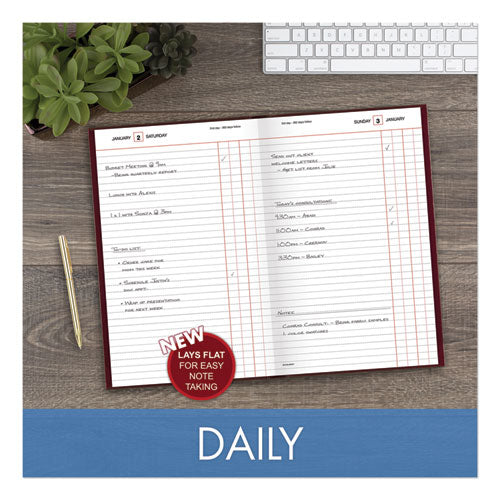 Standard Diary Daily Journal, 2023 Edition, Wide/legal Rule, Red Cover, (210) 12 X 7.75 Sheets