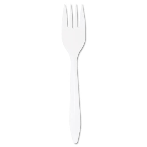 Style Setter Mediumweight Plastic Teaspoons, White, 1000/carton