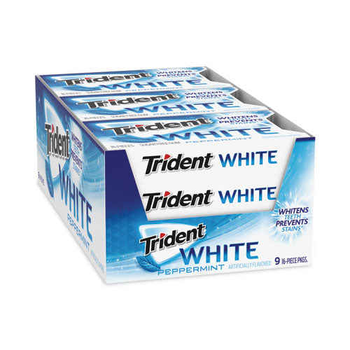 Sugar-free Gum, White Peppermint,16 Pieces/pack, 9 Packs/box, Ships In 1-3 Business Days