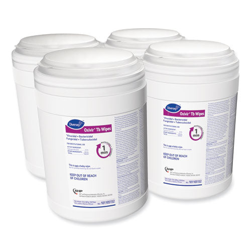 Oxivir Tb Disinfectant Wipes, 6 X 6.9, Characteristic Scent, White, 160/canister, 4 Canisters/carton