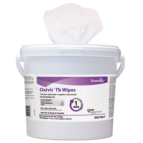 Oxivir Tb Disinfectant Wipes, 6 X 6.9, Characteristic Scent, White, 160/canister, 4 Canisters/carton