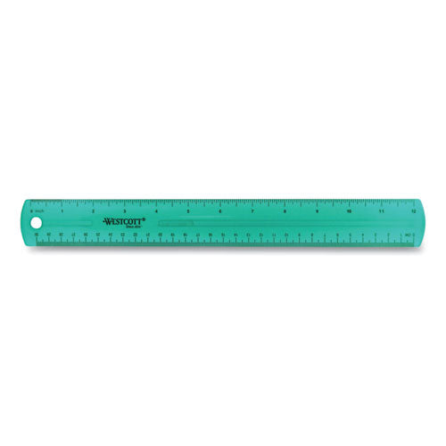12" Jewel Colored Ruler, Standard/metric, Plastic