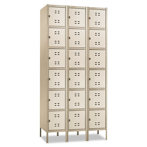 Box Locker, 12w X 18d X 78h, Two-tone Tan