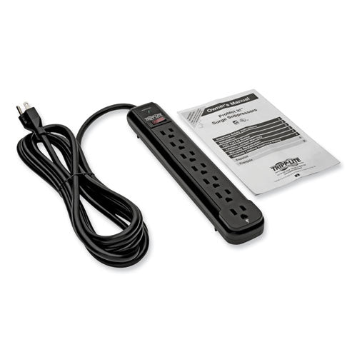 Protect It! Surge Protector, 7 Ac Outlets, 12 Ft Cord, 1,080 J, Black