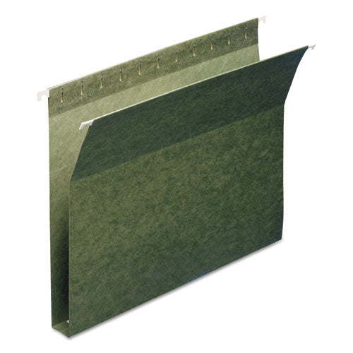 Box Bottom Hanging File Folders, 1" Capacity, Letter Size, Standard Green, 25/box