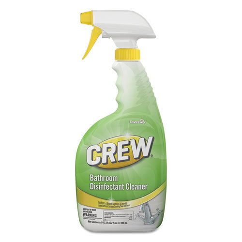 Crew Bathroom Disinfectant Cleaner, Floral Scent, 32 Oz Spray Bottle, 4/carton