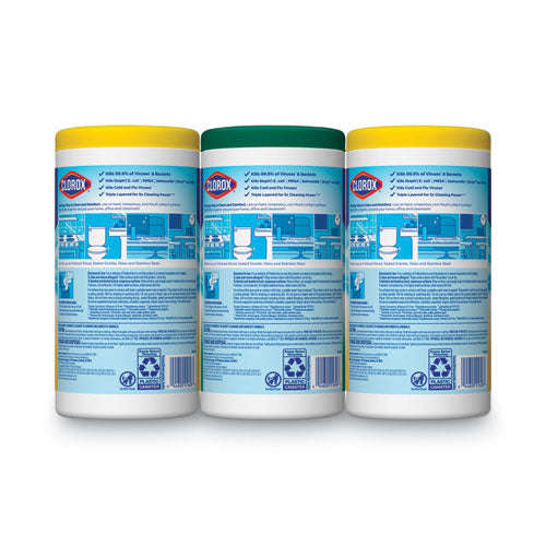Disinfecting Wipes, 7 X 8, Fresh Scent/citrus Blend, 75/canister, 3/pack