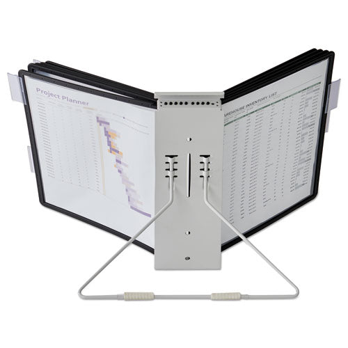 Instaview Expandable Desktop Reference System, 10 Panels, Black Borders