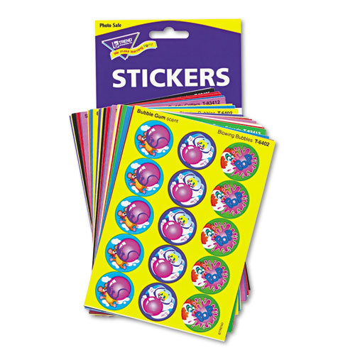 Stinky Stickers Variety Pack, Smiles And Stars, Assorted Colors, 648/pack