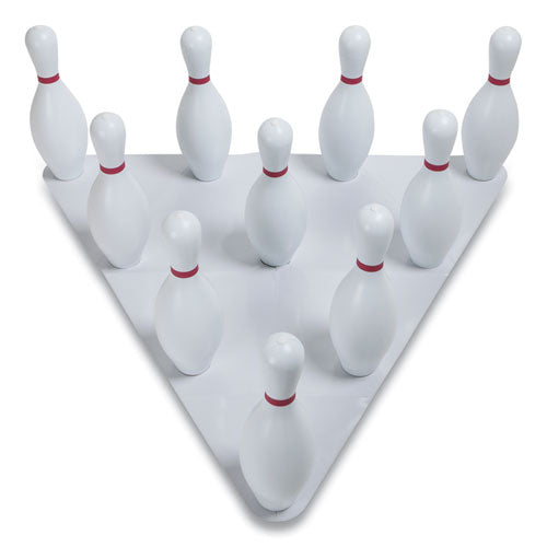 Bowling Set, Plastic/rubber, White, 10 Bowling Pins, 1 Bowling Ball