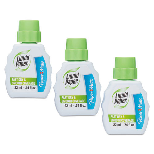 Fast Dry Correction Fluid, 22 Ml Bottle, White, Dozen