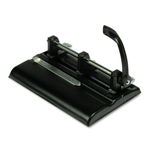 40-sheet High-capacity Lever Action Adjustable Two- To Seven-hole Punch, 13/32" Holes, Black
