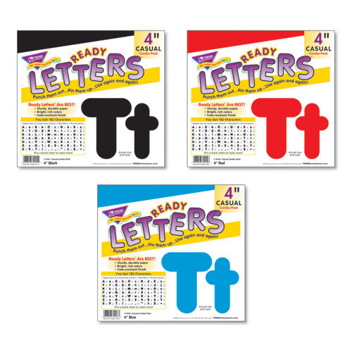 Ready Letters Casual Combo Set, Red, 4"h, 182/set