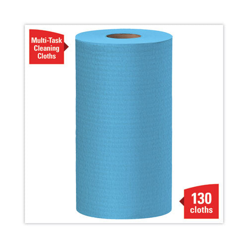 General Clean X60 Cloths, Small Roll, 9.8 X 13.4, Blue, 130/roll, 12 Rolls/carton