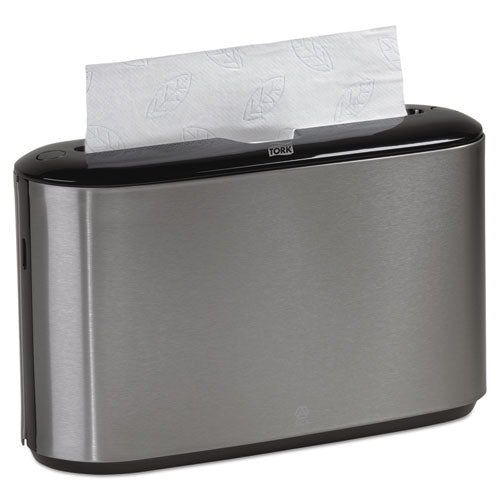 Xpress Countertop Towel Dispenser, 12.68 X 4.56 X 7.92, Stainless Steel/black