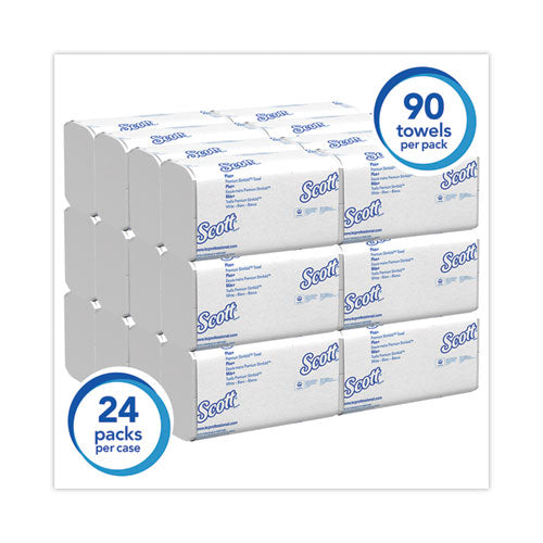 Control Slimfold Towels, 1-ply, 7.5 X 11.6, White, 90/pack, 24 Packs/carton