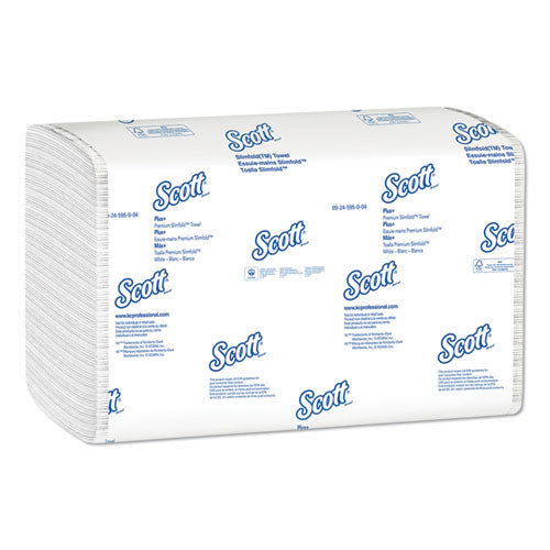 Control Slimfold Towels, 1-ply, 7.5 X 11.6, White, 90/pack, 24 Packs/carton