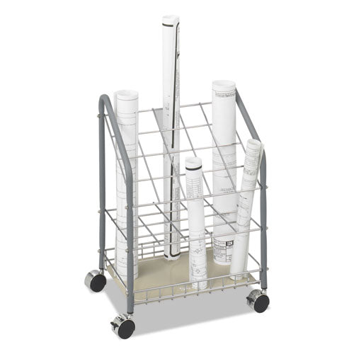 Wire Roll/files, 20 Compartments, 18w X 12.75d X 24.5h, Gray