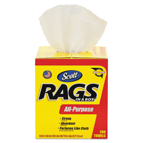 Rags In A Box, Pop-up Box, 12 X 9, White, 200/box