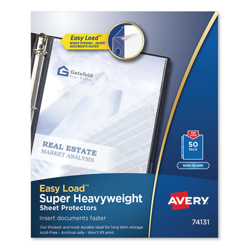 Top-load Poly Sheet Protectors, Heavy Gauge, Letter, Nonglare, 100/box