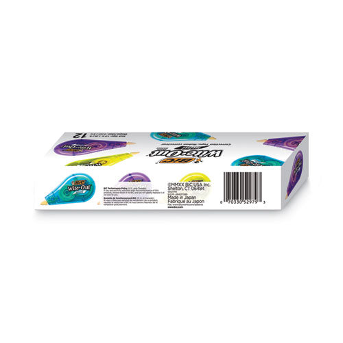 Wite-out Brand Mini Correction Tape, Non-refillable, 0.2" X 26.2 Ft, Assorted