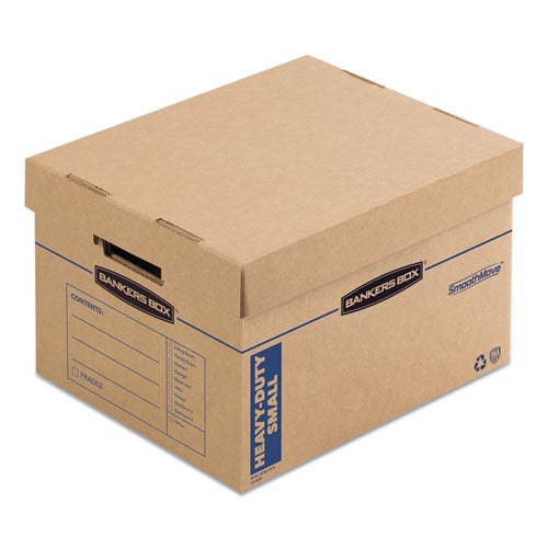 Smoothmove Maximum Strength Moving Boxes, Half Slotted Container (hsc), Medium, 12.25" X 18.5" X 12", Brown/blue, 8/pack