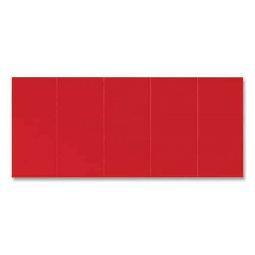 Dry Erase Magnetic Tape Strips, 0.88 X 2, Red, 25/pack