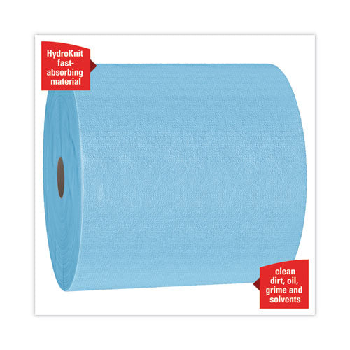 Power Clean X80 Heavy Duty Cloths, Jumbo Roll, 12.4 X 12.2, Blue, 475/roll