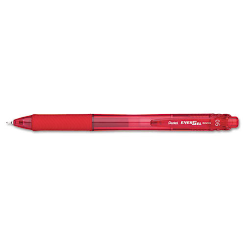 Energel-x Gel Pen, Retractable, Fine 0.5 Mm Needle Tip, Red Ink, Red Barrel, Dozen