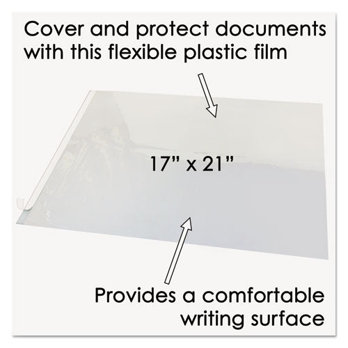 Second Sight Clear Plastic Desk Protector, With Hinged Protector, 21 X 17, Clear