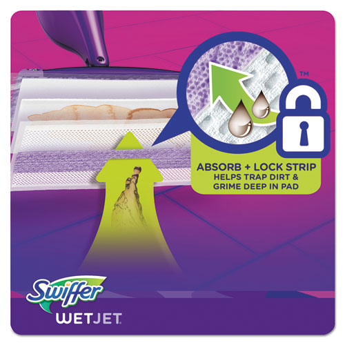 Wetjet System Refill Cloths, 11.3" X 5.4", White, 24/box